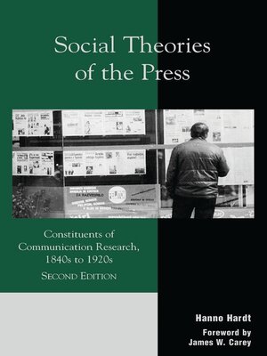 cover image of Social Theories of the Press